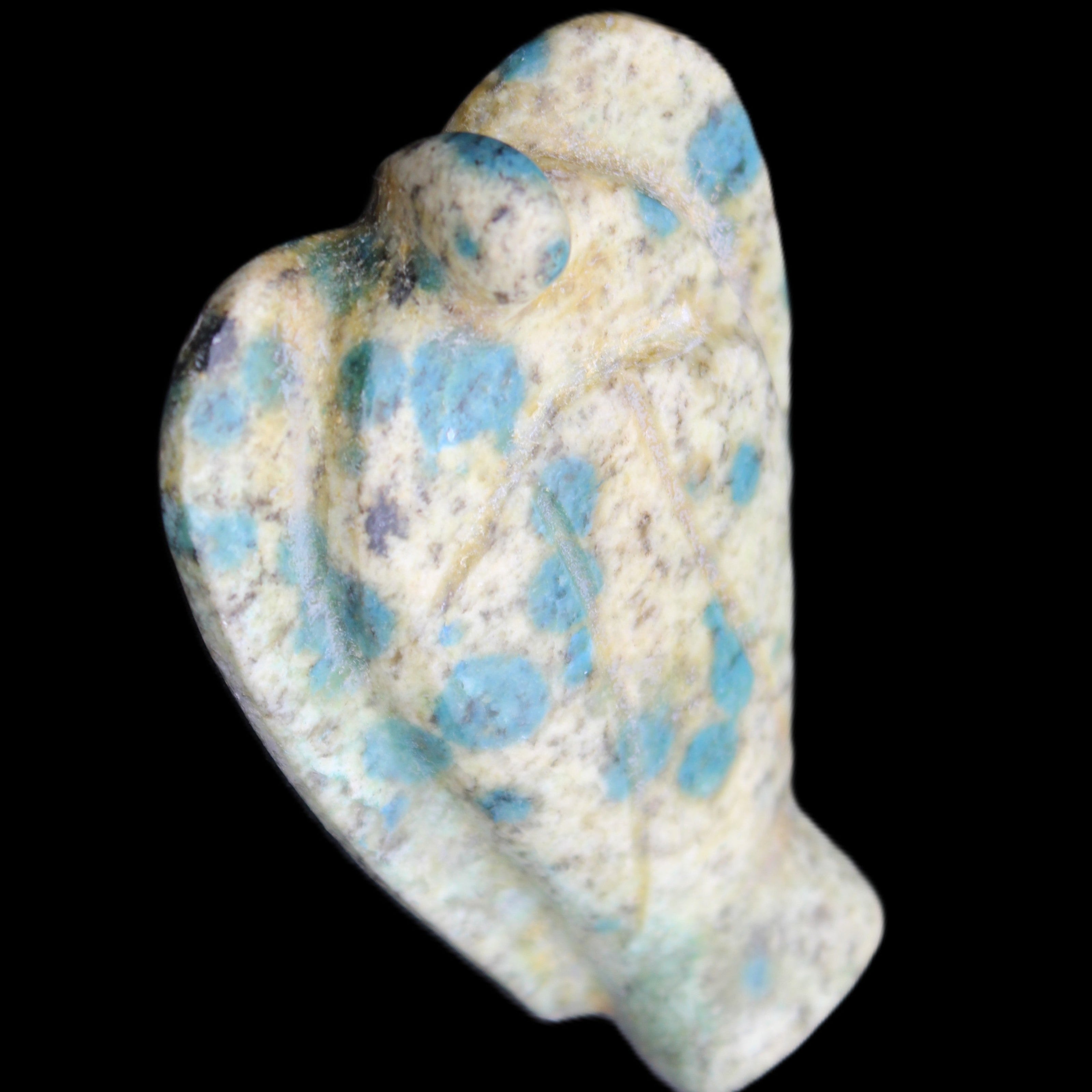 K2 Jasper with Azurite from Himalaya Guardian Angel 52*19*83mm 121g in sunlight - Rocks and Things Store