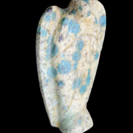 K2 Jasper with Azurite from Himalaya Guardian Angel 52*19*83mm 121g in sunlight - Rocks and Things Store