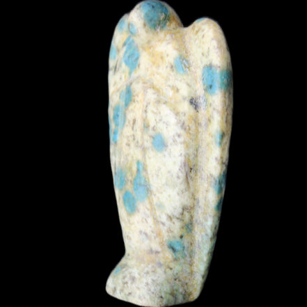 K2 Jasper with Azurite from Himalaya Guardian Angel 52*19*83mm 121g in sunlight - Rocks and Things Store