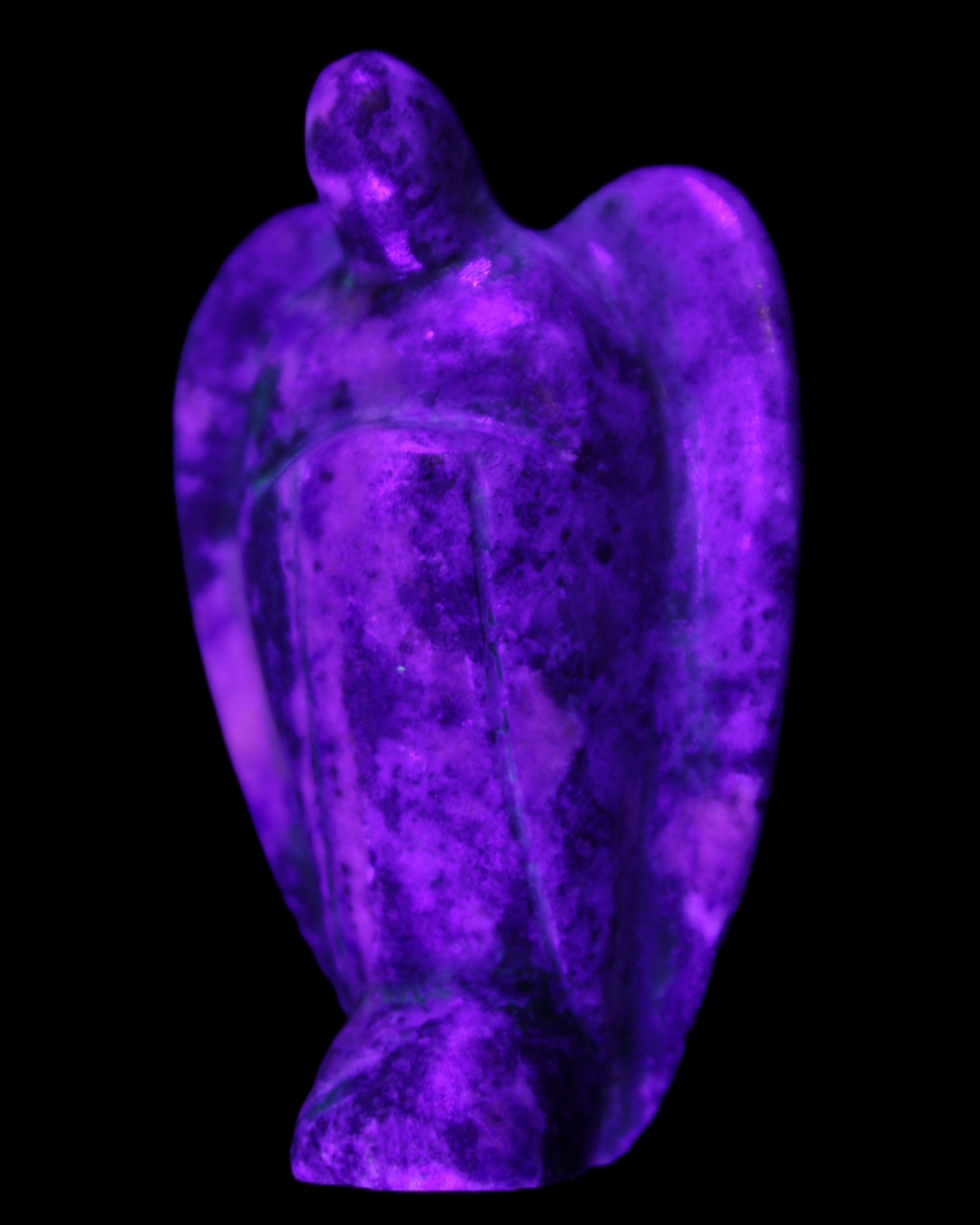 Lapis Lazuli Guardian Angel 47*22*77mm 108g in UV light - Rocks and Things Store