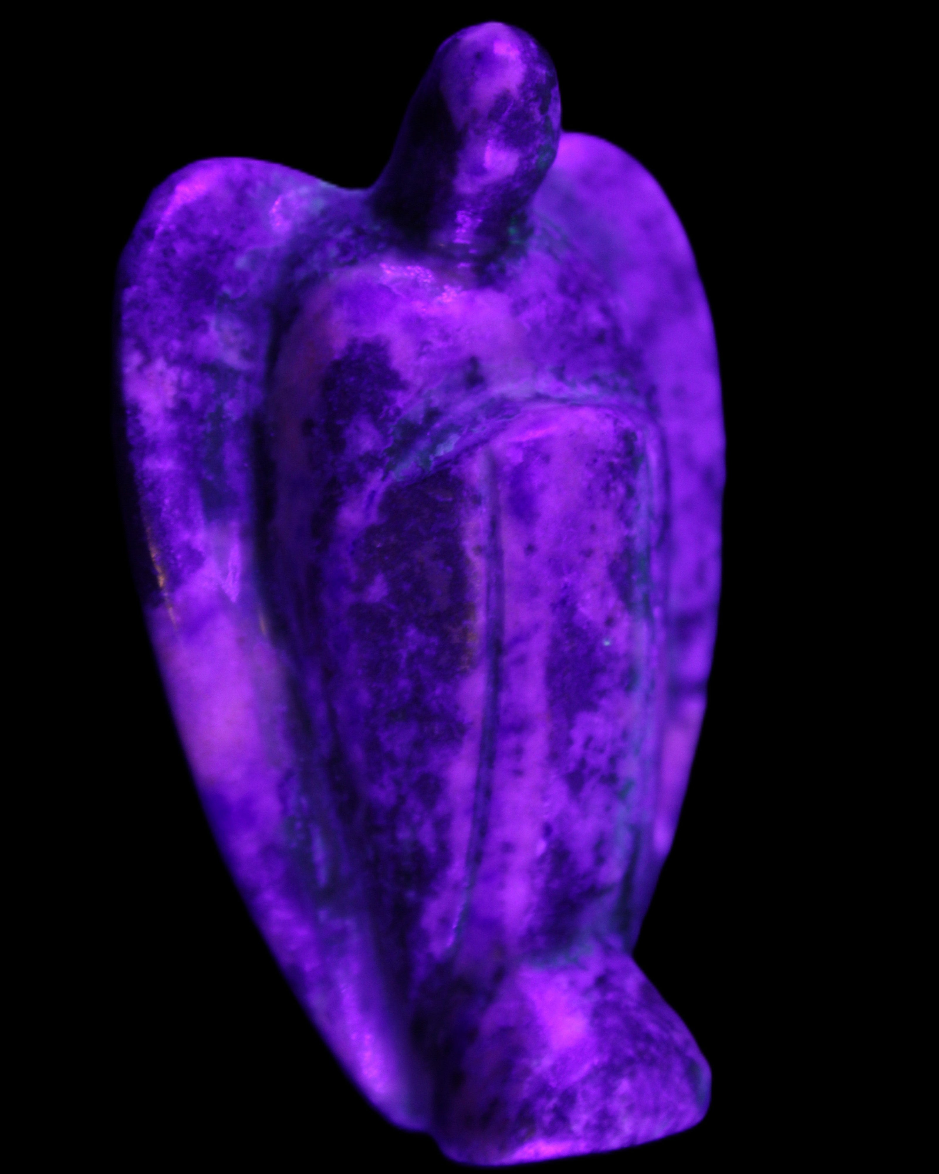 Lapis Lazuli Guardian Angel 47*22*77mm 108g in UV light - Rocks and Things Store