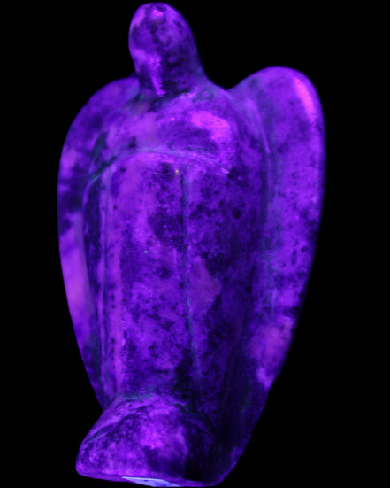 Lapis Lazuli Guardian Angel 47*22*77mm 108g in UV light - Rocks and Things Store