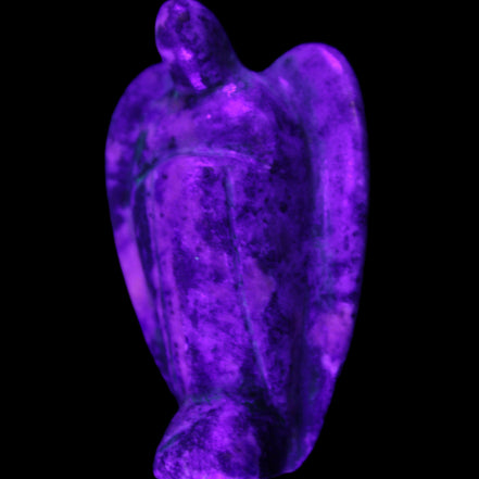 Lapis Lazuli Guardian Angel 47*22*77mm 108g in UV light - Rocks and Things Store
