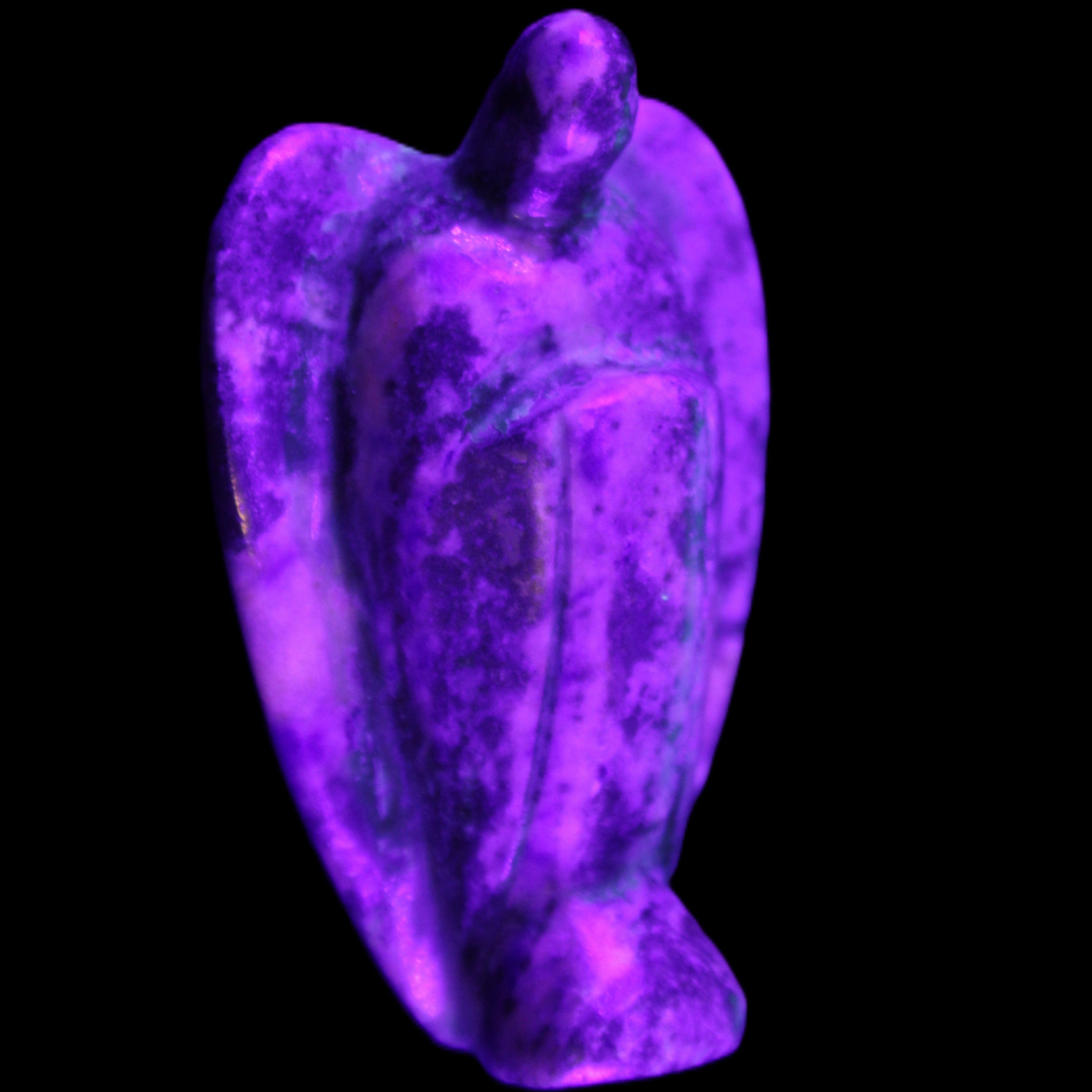 Lapis Lazuli Guardian Angel 47*22*77mm 108g in UV light - Rocks and Things Store