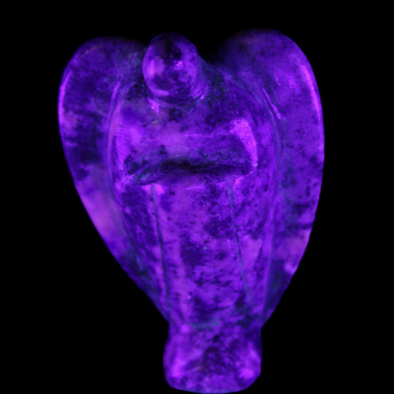 Lapis Lazuli Guardian Angel 47*22*77mm 108g in UV light - Rocks and Things Store