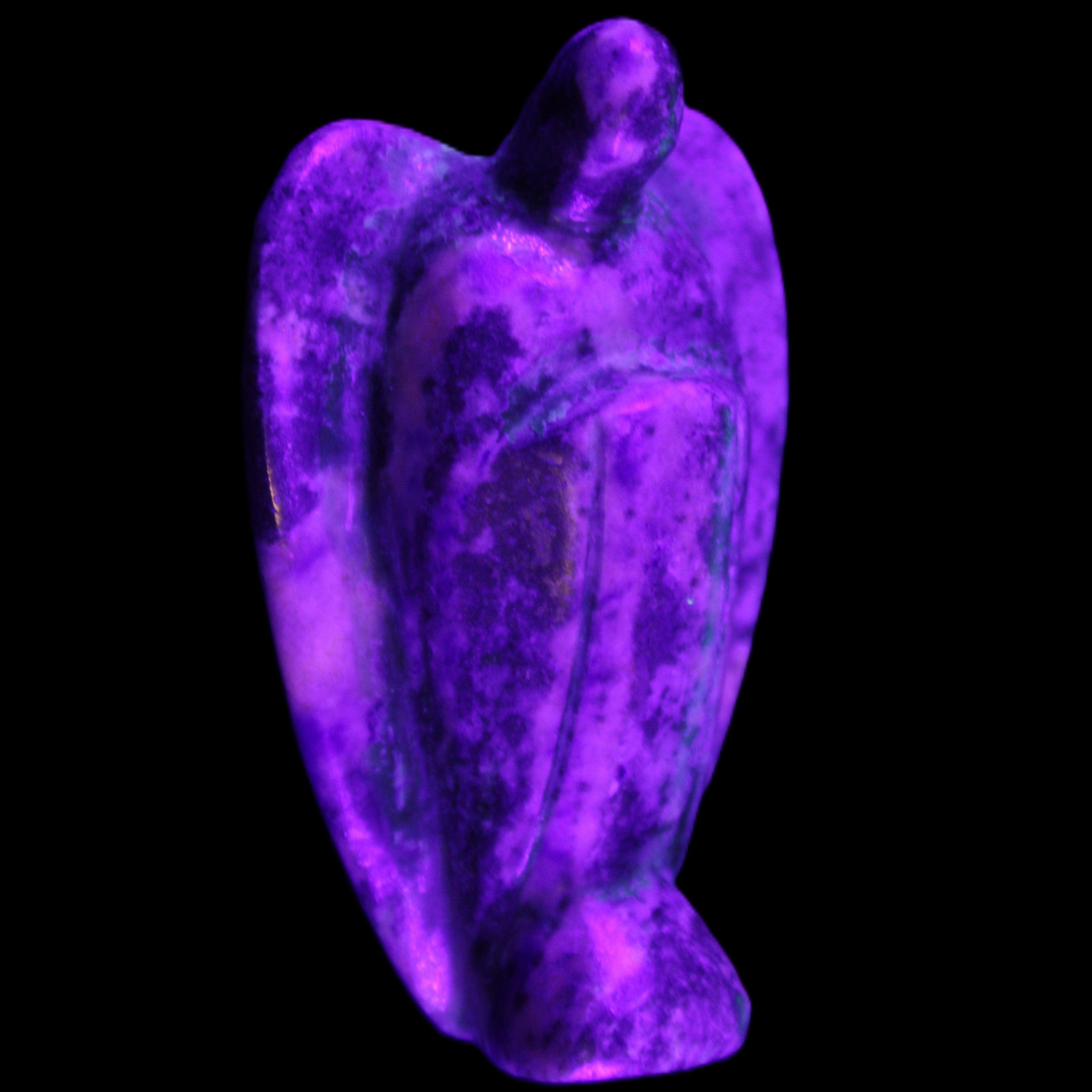 Lapis Lazuli Guardian Angel 47*22*77mm 108g in UV light - Rocks and Things Store