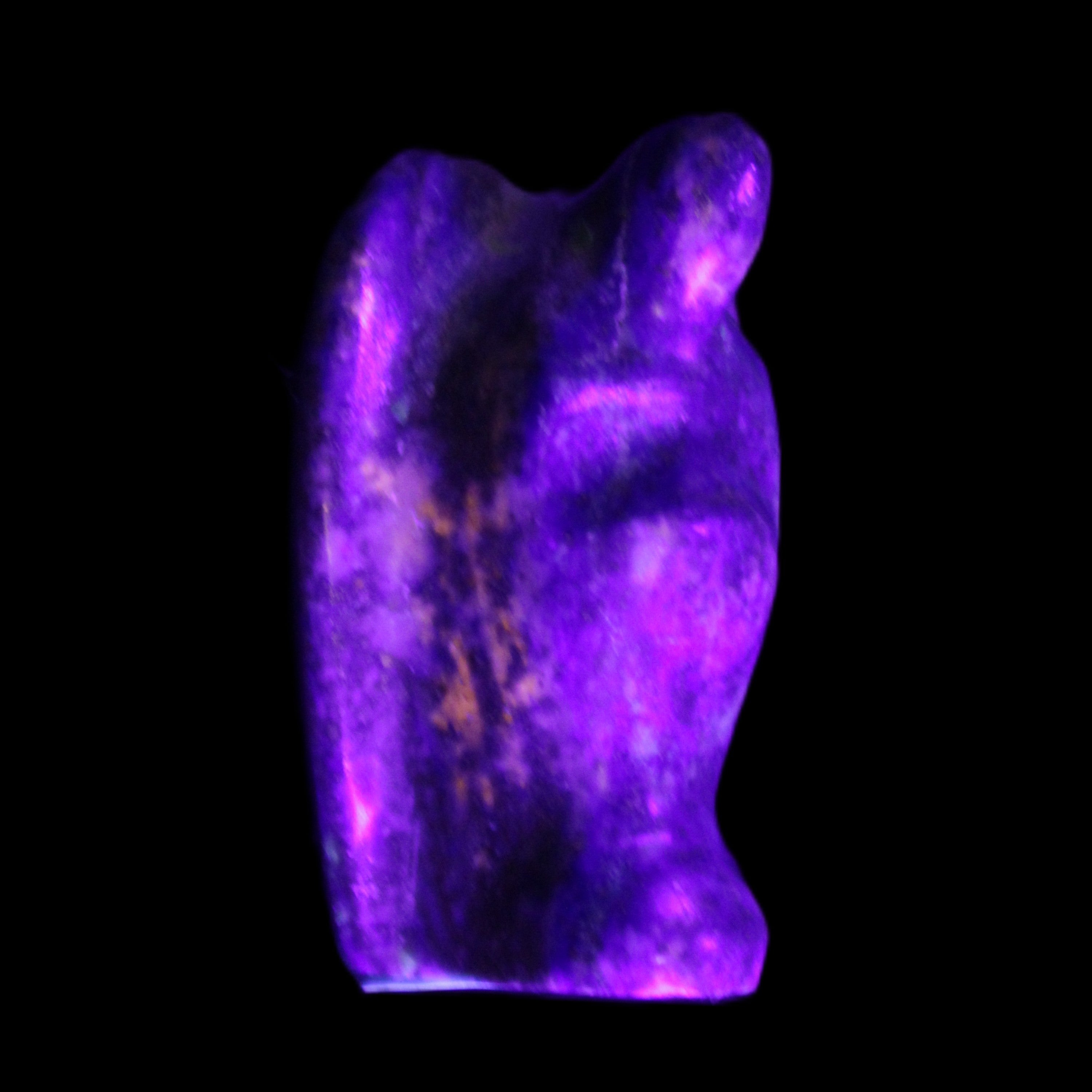 Lapis Lazuli Guardian Angel 30*21*44mm 46g in UV light - Rocks and Things Store