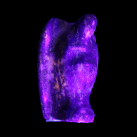 Lapis Lazuli Guardian Angel 30*21*44mm 46g in UV light - Rocks and Things Store