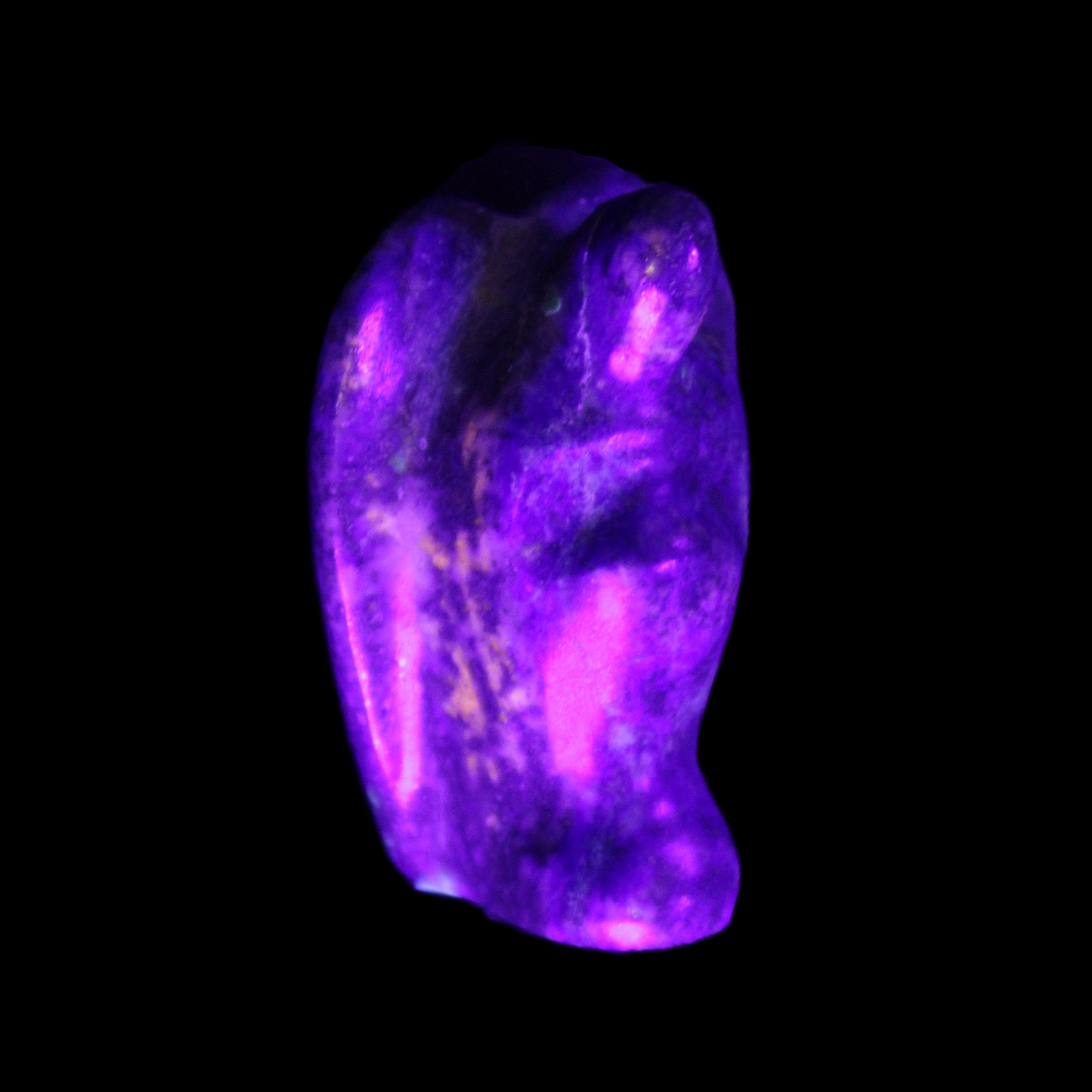 Lapis Lazuli Guardian Angel 30*21*44mm 46g in UV light - Rocks and Things Store