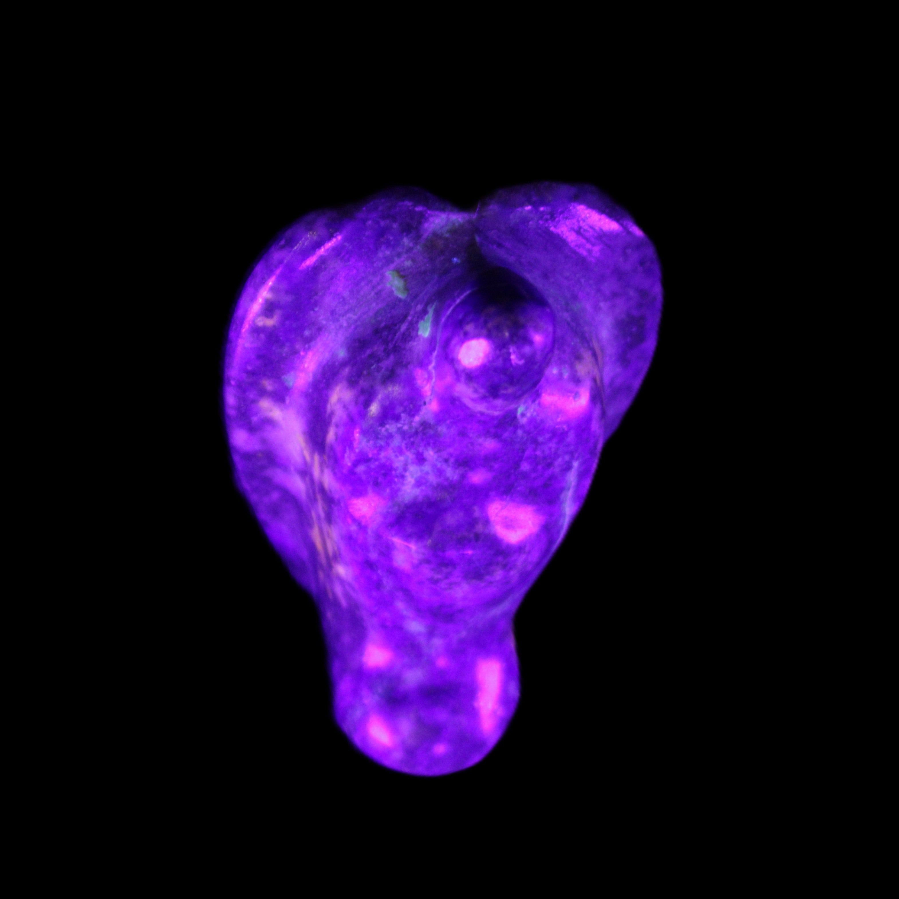 Lapis Lazuli Guardian Angel 30*21*44mm 46g in UV light - Rocks and Things Store