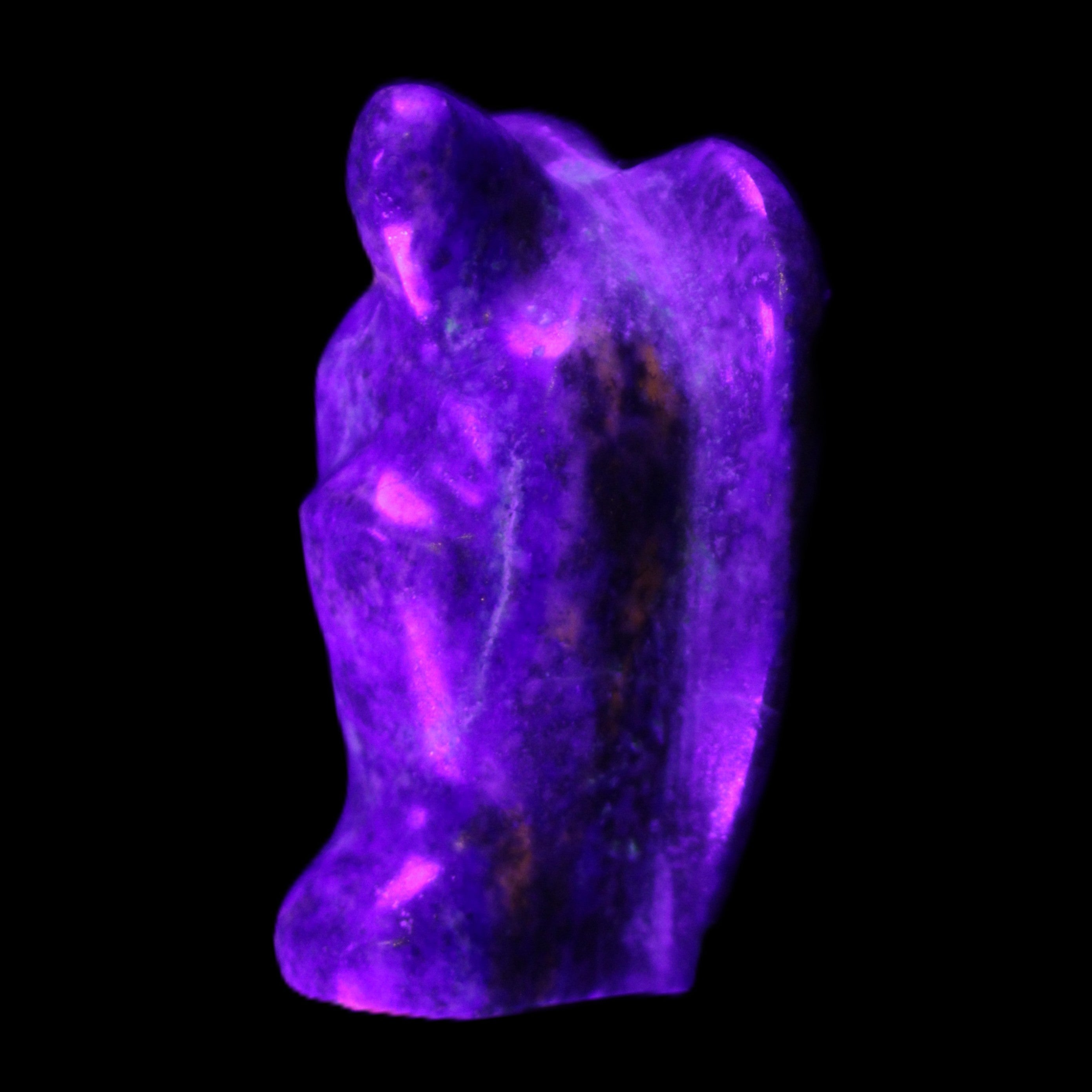 Lapis Lazuli Guardian Angel 30*21*44mm 46g in UV light - Rocks and Things Store