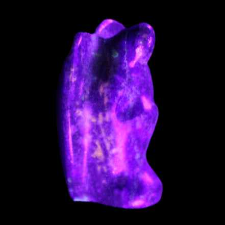 Lapis Lazuli Guardian Angel 30*21*44mm 46g in UV light - Rocks and Things Store