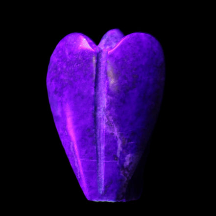 Lapis Lazuli Guardian Angel 30*16*45mm 31g in UV light - Rocks and Things Store