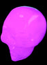 Mangano Calcite skull 35*47*40mm 117g in UV light - Rocks and Things Store