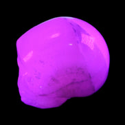 Mangano Calcite skull 35*47*40mm 117g in UV light - Rocks and Things Store