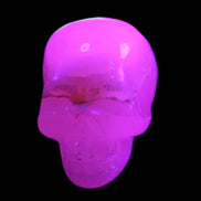 Mangano Calcite skull 38*55*48mm 167g in UV light - Rocks and Things Store