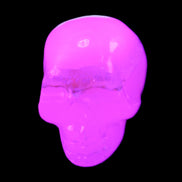 Mangano Calcite skull 38*55*48mm 167g in UV light - Rocks and Things Store