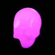 Mangano Calcite skull 28*45*35mm 81g in UV light - Rocks and Things Store