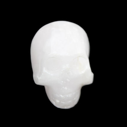 Mangano Calcite skull 30*42*35mm 77g in sunlight - Rocks and Things Store