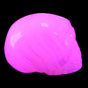 Mangano Calcite skull 30*47*36mm 85g in UV light - Rocks and Things Store
