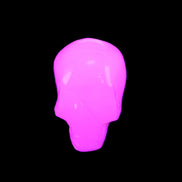 Mangano Calcite skull 30*42*35mm 83g in UV light - Rocks and Things Store