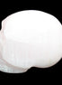 Mangano Calcite skull 30*42*35mm 83g in sunlight - Rocks and Things Store