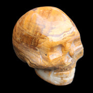 BumbleBee Banded Calcite skull 32*46*39mm 106g in sunlight - Rocks and Things Store