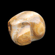 BumbleBee Banded Calcite skull 32*46*39mm 106g in sunlight - Rocks and Things Store