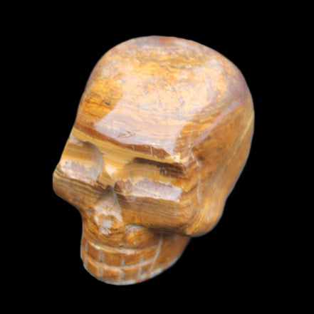 BumbleBee Banded Calcite skull 35*47*39mm 112g in sunlight - Rocks and Things Store