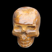 BumbleBee Banded Calcite skull 35*47*39mm 112g in sunlight - Rocks and Things Store