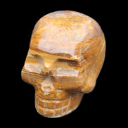 BumbleBee Banded Calcite skull 35*47*39mm 112g in sunlight - Rocks and Things Store