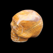 BumbleBee Banded Calcite skull 35*47*39mm 112g in sunlight - Rocks and Things Store