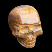 BumbleBee Banded Calcite skull 35*47*39mm 112g in sunlight - Rocks and Things Store