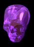 Honey Calcite skull from Pakistan 28*44*36mm 93g in UV light - Rocks and Things Store