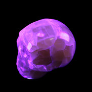 Honeycomb Calcite skull from Pakistan 28*38*34mm 62g in UV light - Rocks and Things Store