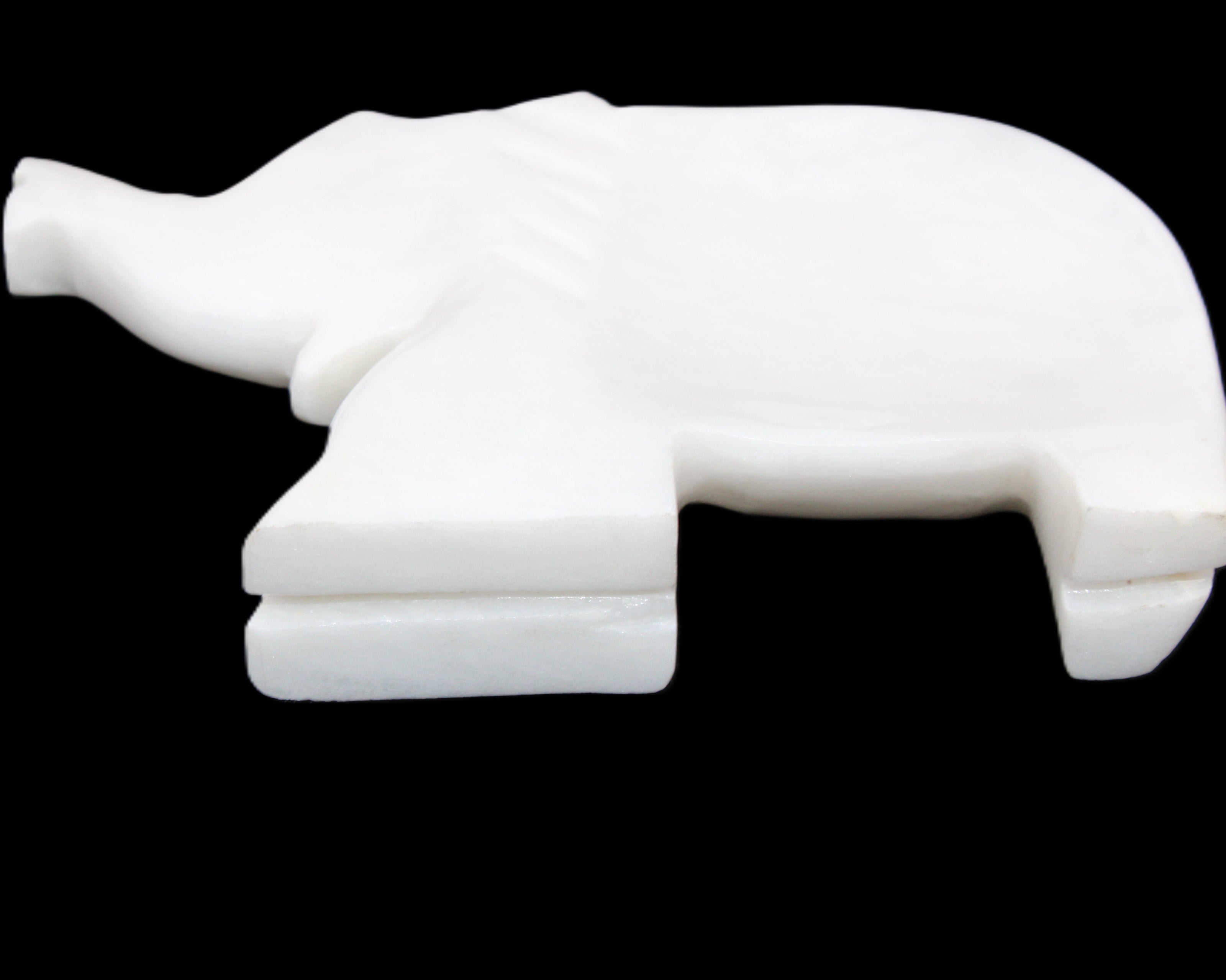 White Jade hand-carved Fish platter 146*103*21mm 500g in sunlight - Rocks and Things Store