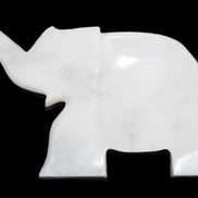 White Jade hand-carved Elephant platter 150*105*26mm 509g in sunlight - Rocks and Things Store