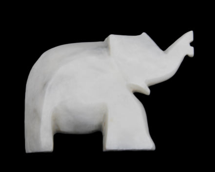 White Jade hand-carved Elephant platter 150*105*26mm 509g in sunlight - Rocks and Things Store