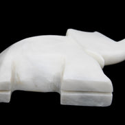 White Jade hand-carved Elephant platter 150*105*26mm 509g in sunlight - Rocks and Things Store