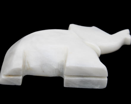 White Jade hand-carved Elephant platter 150*105*26mm 509g in sunlight - Rocks and Things Store