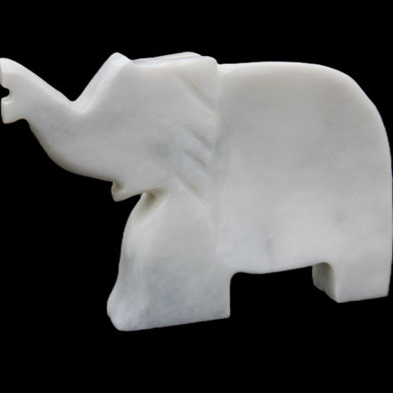 White Jade hand-carved Elephant platter 150*105*26mm 509g in sunlight - Rocks and Things Store