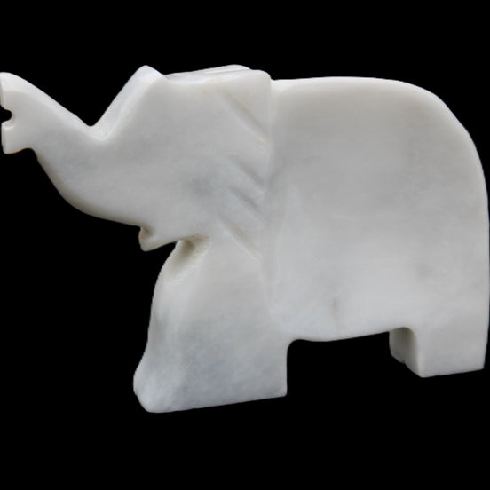 White Jade hand-carved Elephant platter 150*105*26mm 509g in sunlight - Rocks and Things Store
