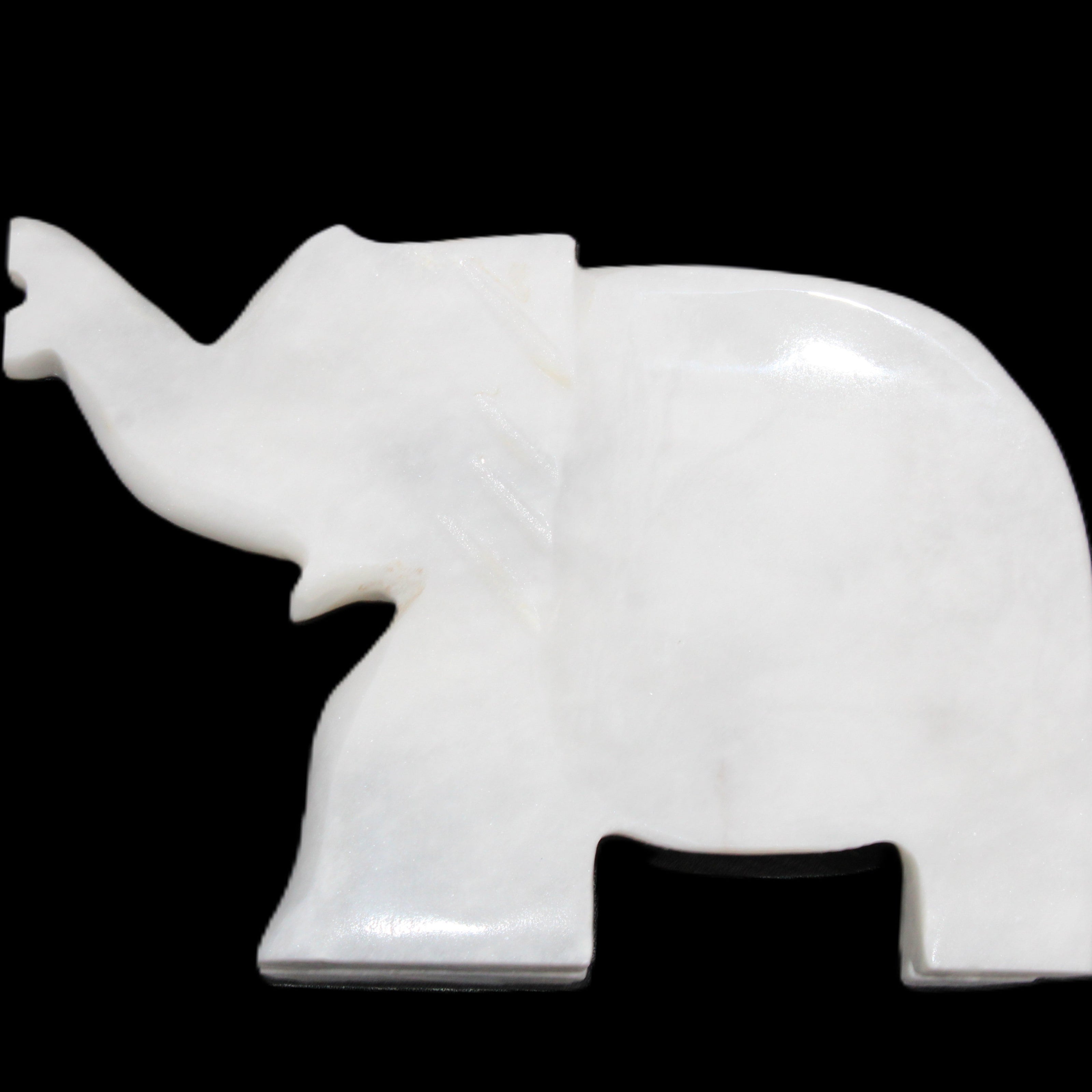 White Jade hand-carved Elephant platter 150*105*26mm 509g in sunlight - Rocks and Things Store