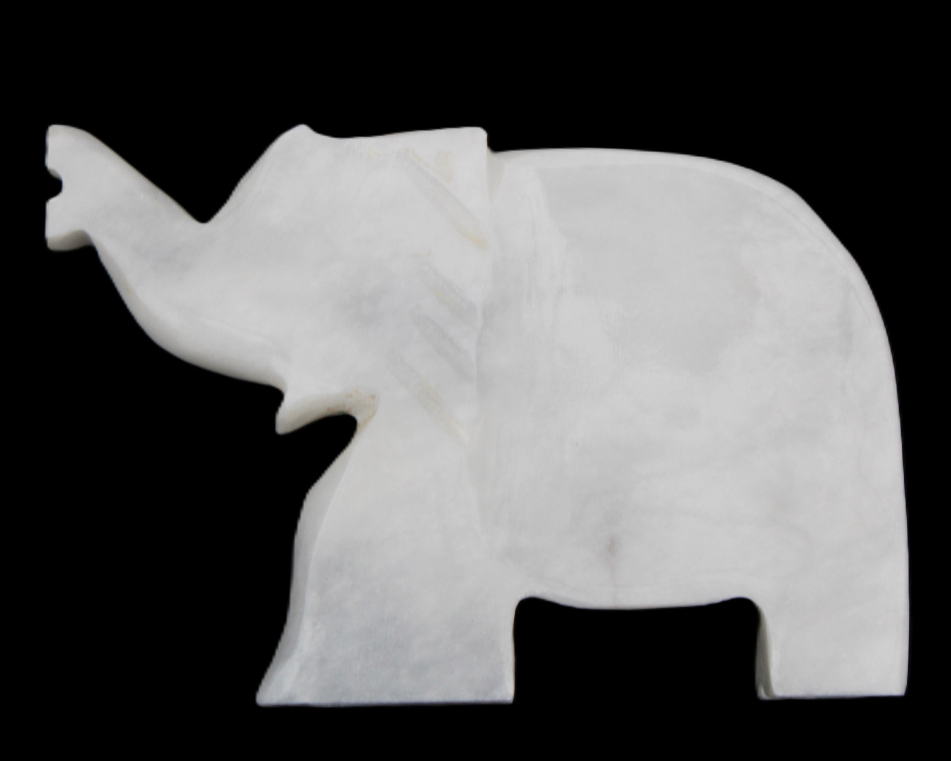White Jade hand-carved Elephant platter 150*105*26mm 509g in sunlight - Rocks and Things Store
