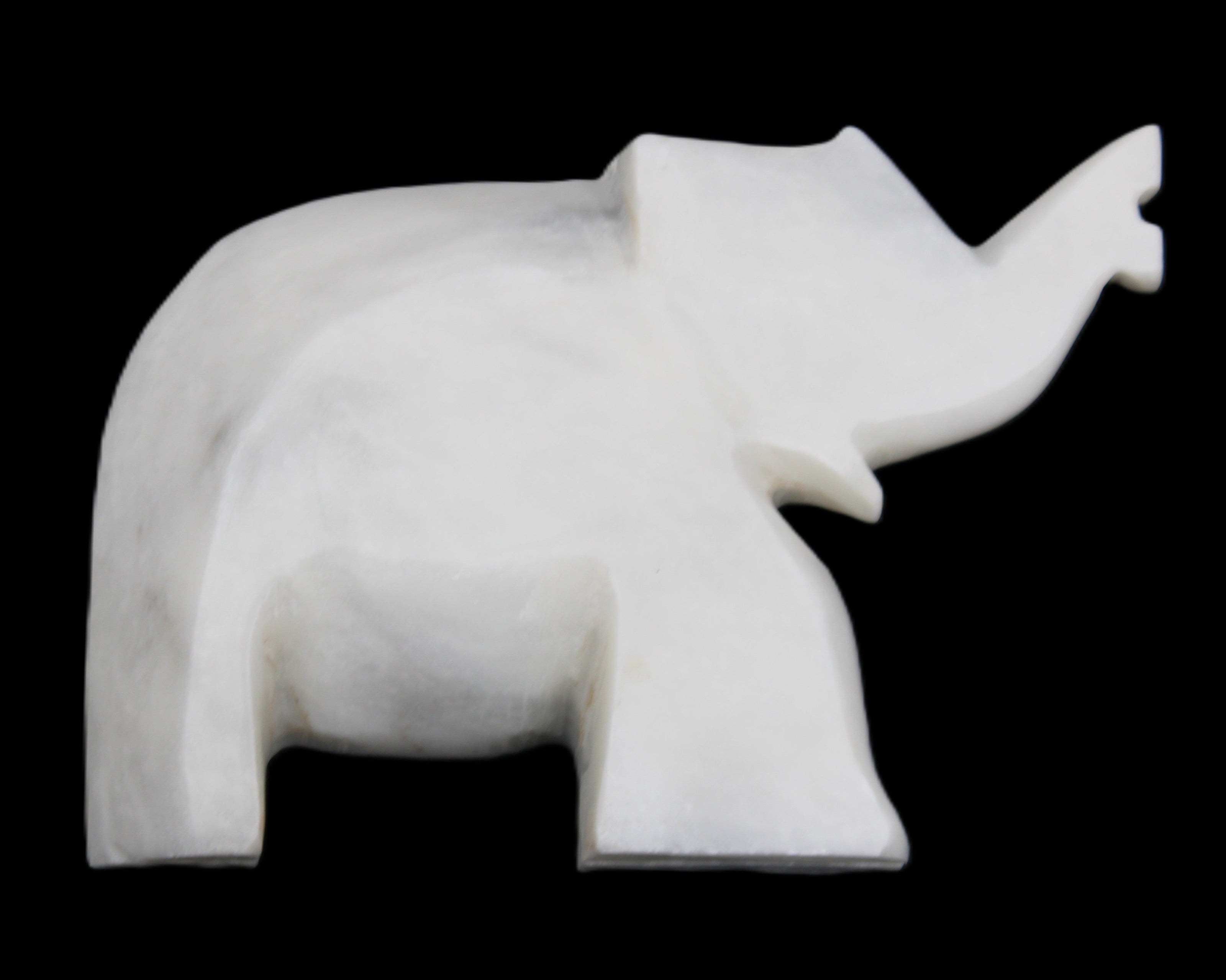 White Jade hand-carved Elephant platter 150*105*26mm 509g in sunlight - Rocks and Things Store