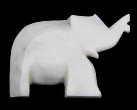 White Jade hand-carved Elephant platter 150*105*26mm 509g in sunlight - Rocks and Things Store