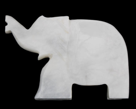 White Jade hand-carved Elephant platter 150*105*26mm 509g in sunlight - Rocks and Things Store