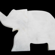 White Jade hand-carved Elephant platter 150*105*26mm 509g in sunlight - Rocks and Things Store