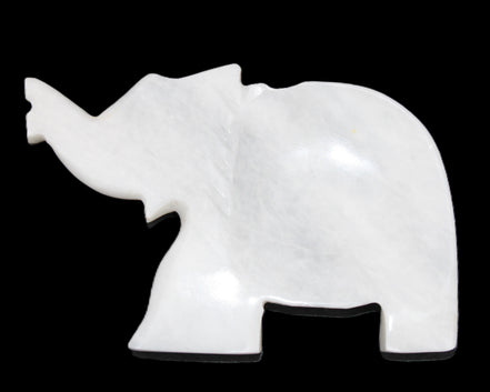 White Jade hand-carved Elephant platter 152*102*21mm 419g in sunlight - Rocks and Things Store