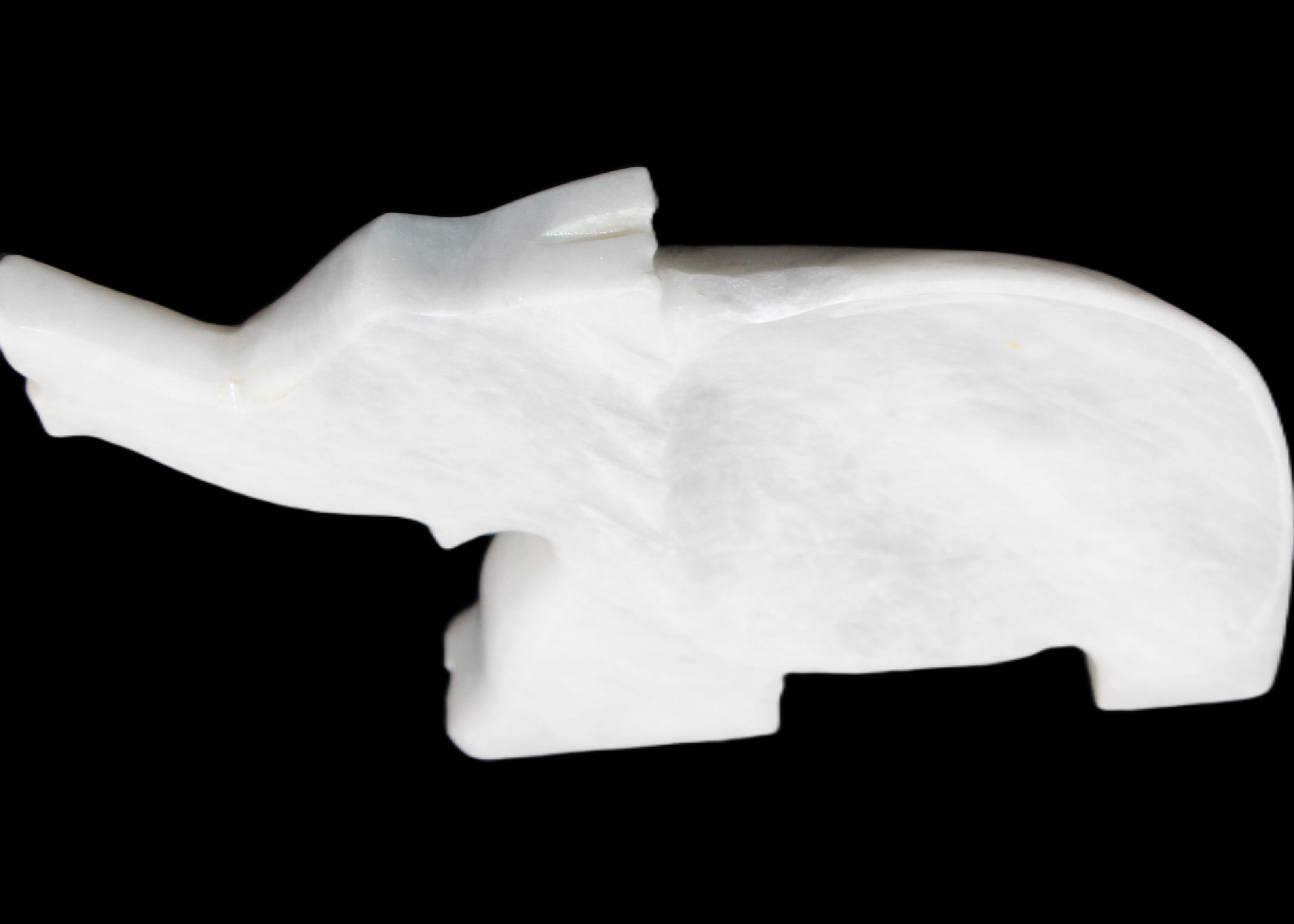 White Jade hand-carved Elephant platter 152*102*21mm 419g in sunlight - Rocks and Things Store